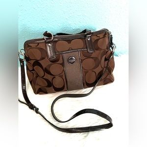 Classic Coach bag with shoulder strap